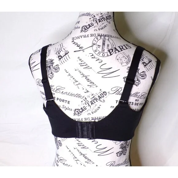 🆕WACOAL Inside Job Full Unpadded Underwire Bra 36DDD Black #855345 - Picture 7 of 8